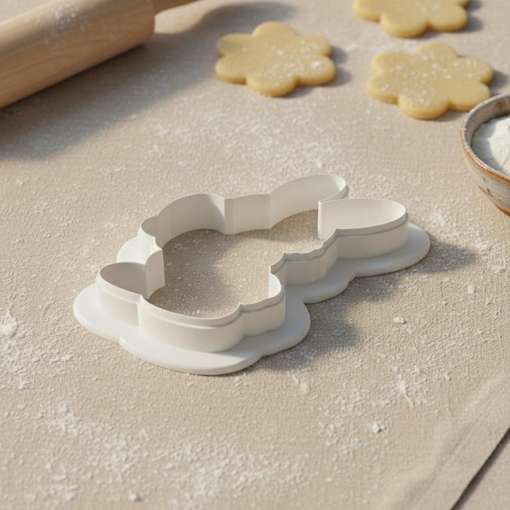 Bunny Holding Easter Eggs Cookie Cutter (3D Printed)