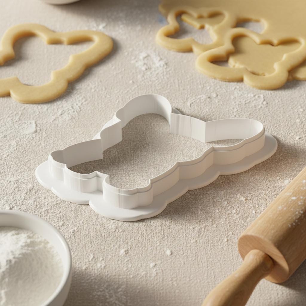 French Bulldog Cookie Cutter, 3D Printed Frenchie Dog, for Cookies &amp; Fondant