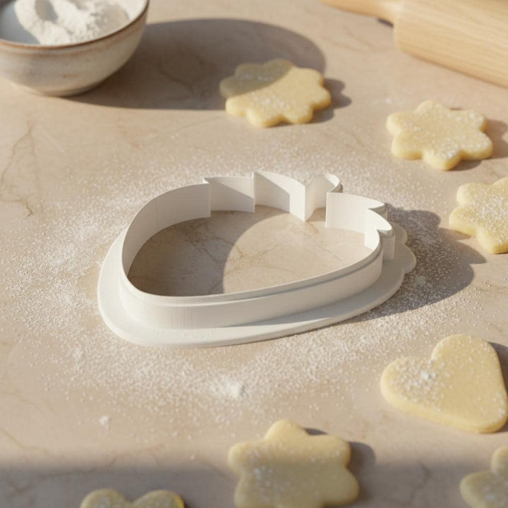 Strawberry Cookie Cutter, 3D Printed for Sugar Cookies and Fondant