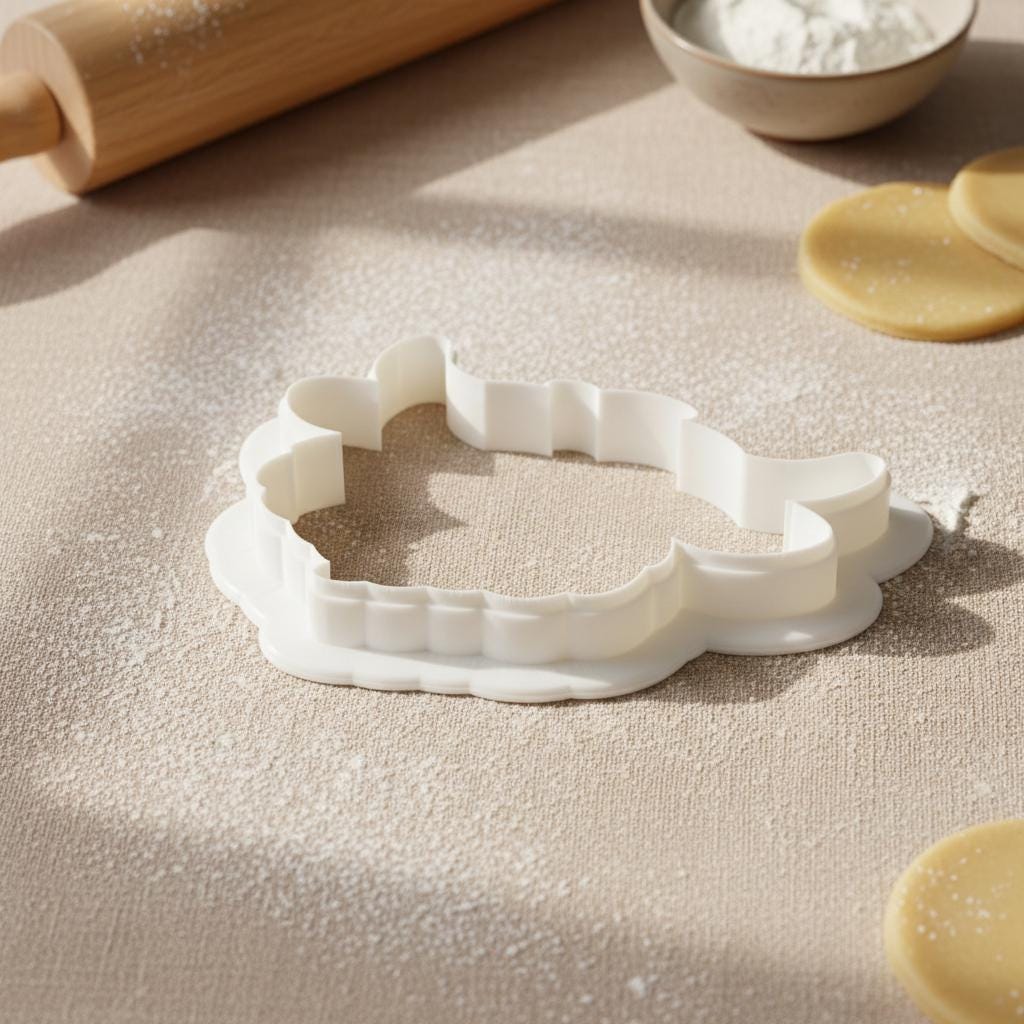 Highland Cow Face Cookie Cutter, 3D Printed for Fondant &amp; Cookies