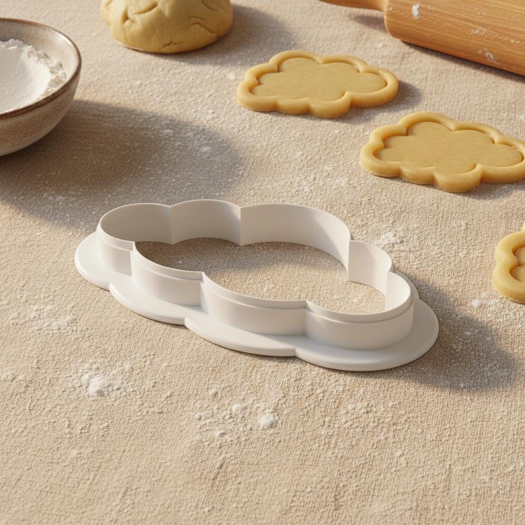 Cloud Cookie Cutter, 3D Printed for Cookies &amp; Fondant