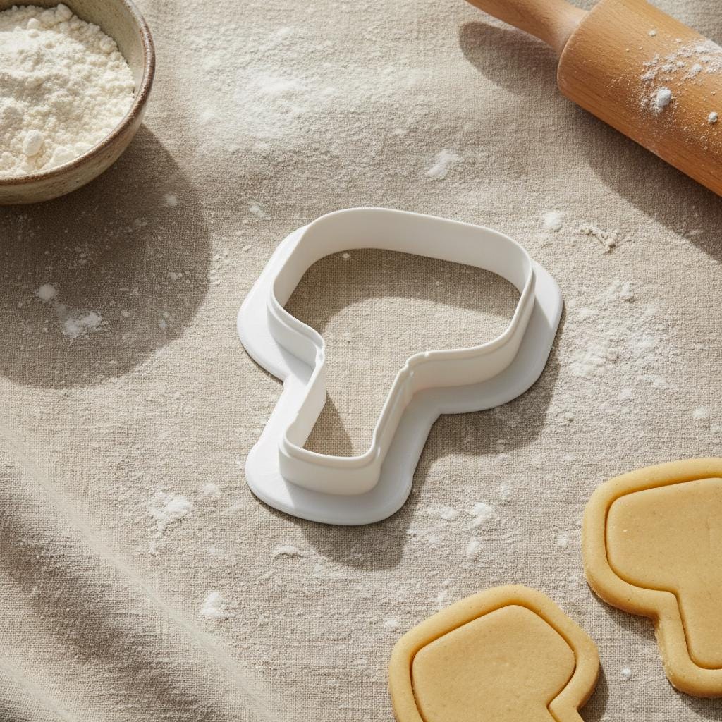 Pickleball Paddle Cookie Cutter, 3D Printed Sports Party Fondant Tool