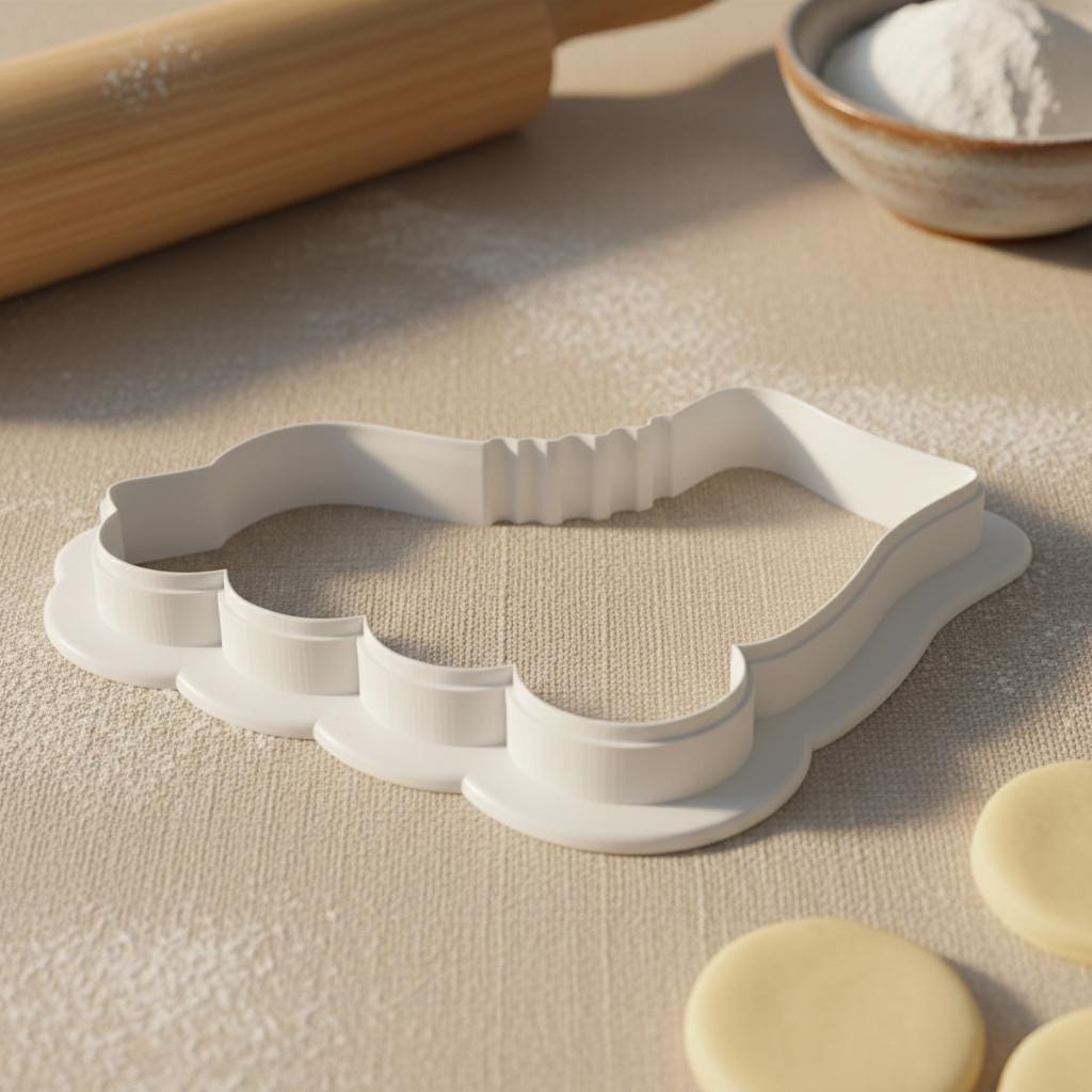 Roller Skate Cookie Cutter, Fondant Cutter, 3D Printed