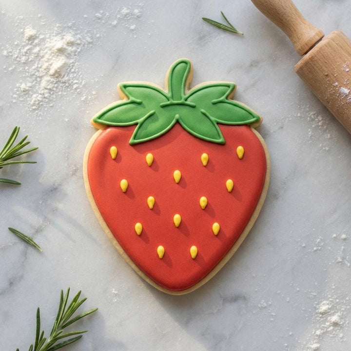 Strawberry Cookie Cutter, 3D Printed for Sugar Cookies and Fondant