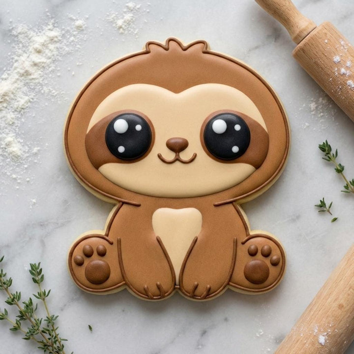 Baby Sloth Cookie Cutter, 3D Printed, Fondant &amp; Sugar Cookies, Woodland Animal Baby Shower