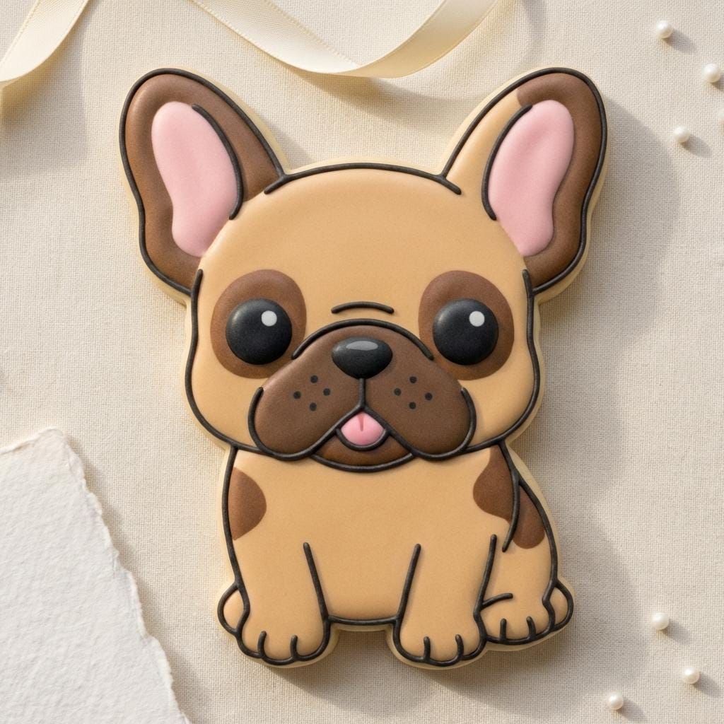 French Bulldog Cookie Cutter, 3D Printed Frenchie Dog, for Cookies &amp; Fondant