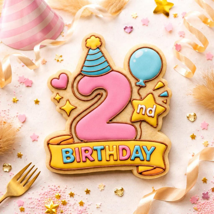 2nd Birthday Sugar Cookie Cutter: Number 2, 3D Printed