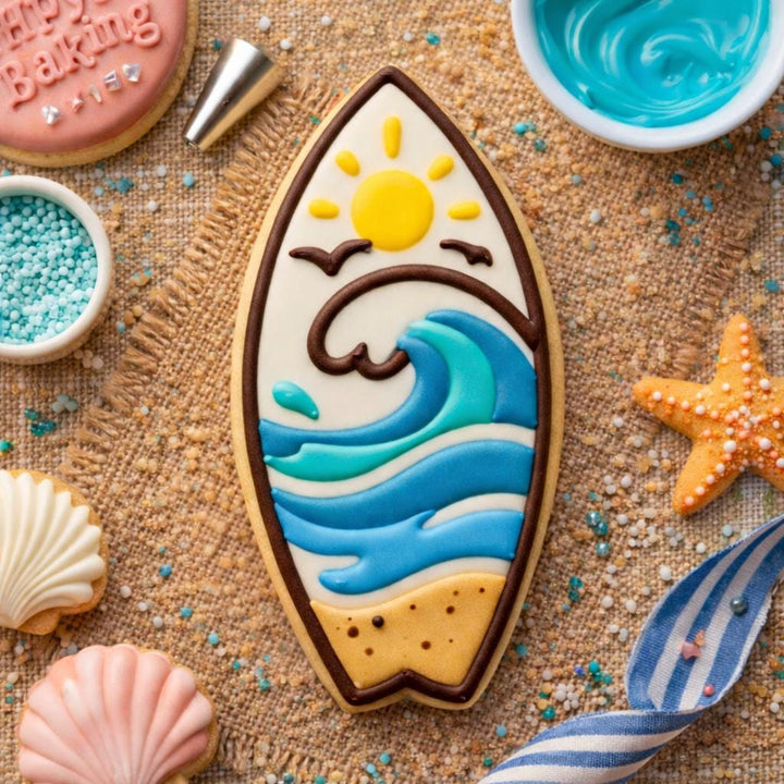 Surfboard Cookie Cutter, 3D Printed for Cookies &amp; Fondant