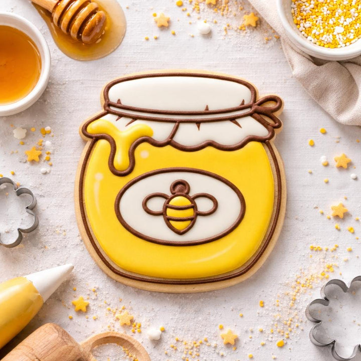 Honey Jar Cookie Cutter, 3D Printed for Sugar Cookies &amp; Fondant