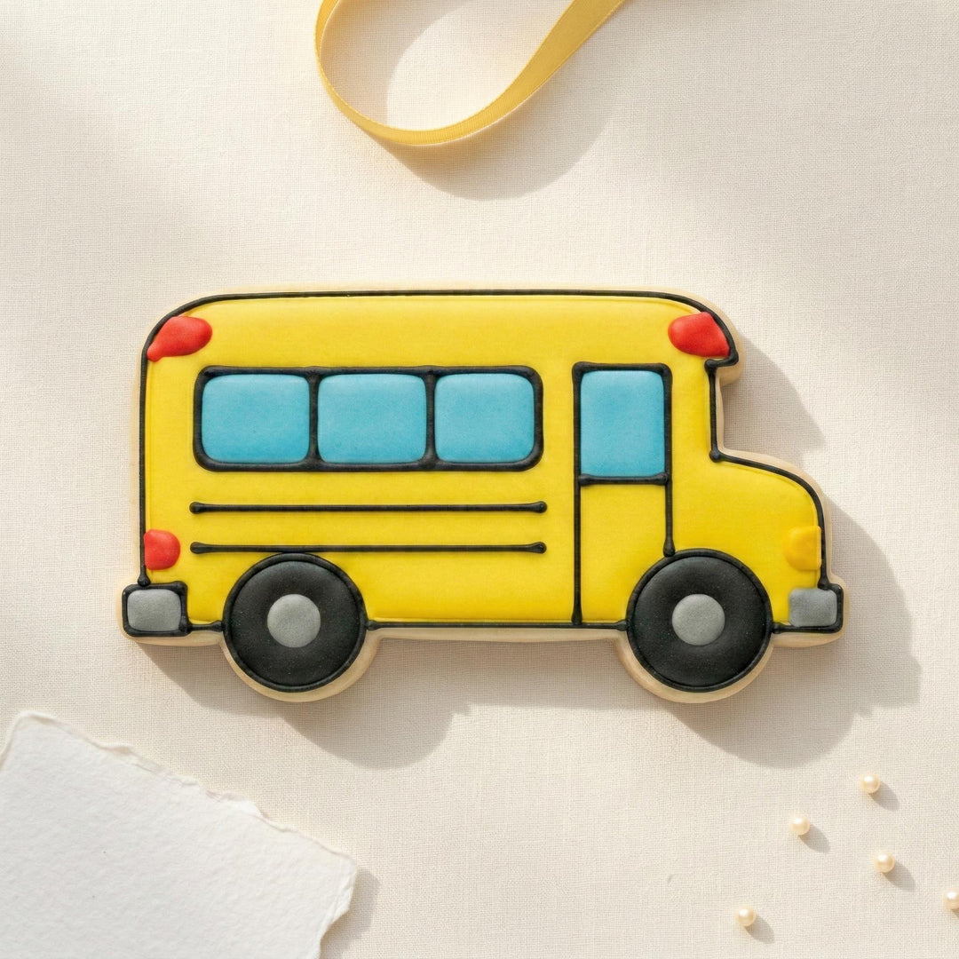 School Bus Cookie Cutter, 3D Printed for Fondant and Cookie Dough