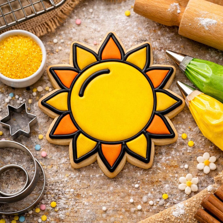 Sun Cookie Cutter, Sunshine Design, 3D Printed for Fondant &amp; Cookie Dough