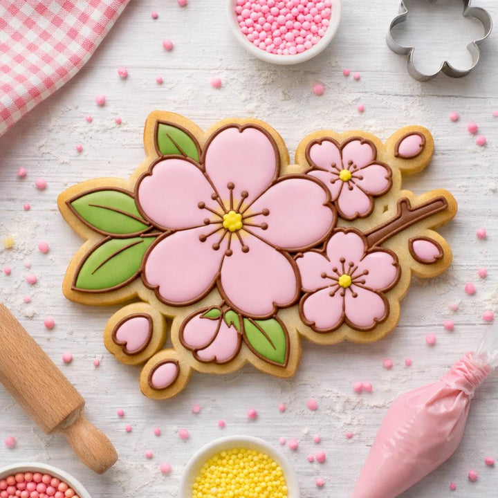 Cherry Blossom Cookie Cutter, Sakura Flower Cutter for Sugar Cookies and Fondant, 3D Printed