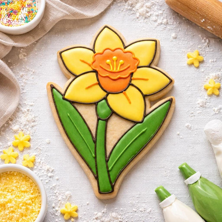 Daffodil Flower Stem Cookie Cutter, 3D Printed for Cookies &amp; Fondant