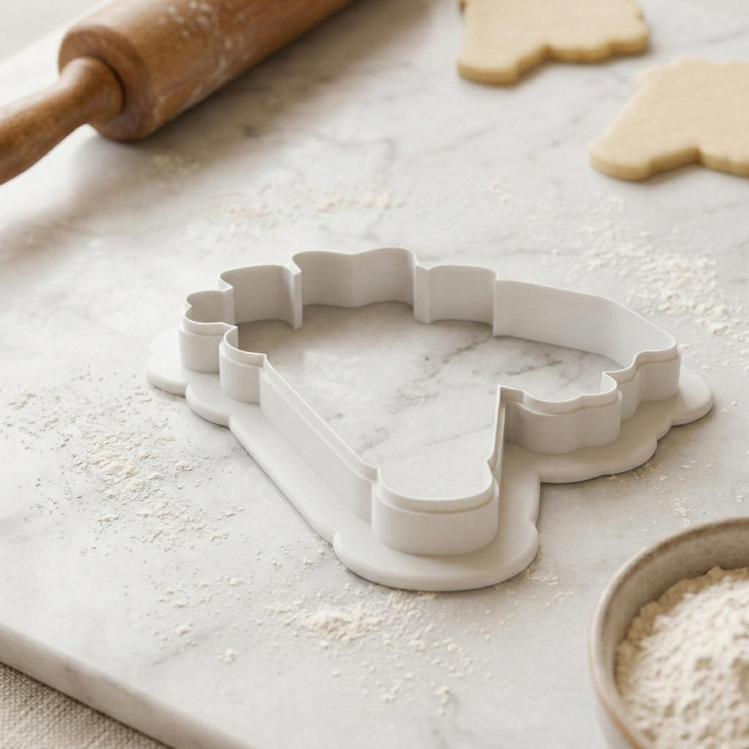 Graduation Cookie Cutter, Confetti Popper, 3D Printed Fondant Cutter