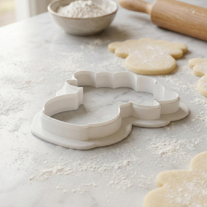 Heart Bouquet Cookie Cutter, Flower Vase, 3D Printed