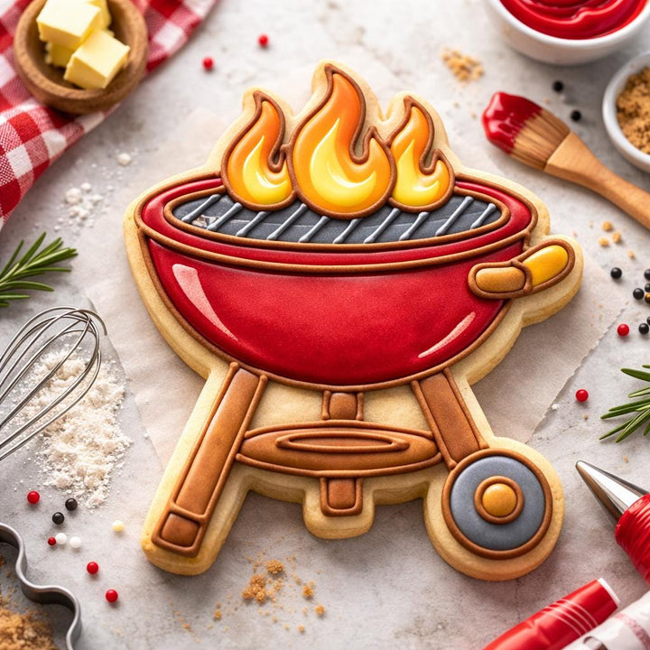 BBQ Grill Cookie Cutter - 3D Printed for Sugar Cookies &amp; Fondant