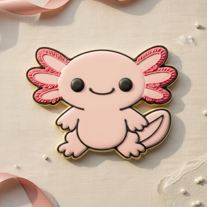 Axolotl Cookie Cutter for Sugar Cookies &amp; Fondant, 3D Printed Baking Tool
