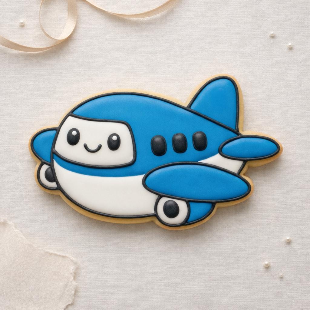 Airplane Cookie Cutter 3D Printed for Cookies &amp; Fondant