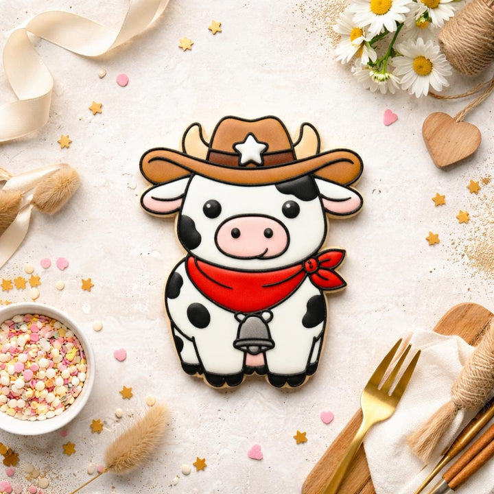 Cow Cookie Cutter, Cowboy Theme, 3D Printed for Fondant &amp; Cookie Dough