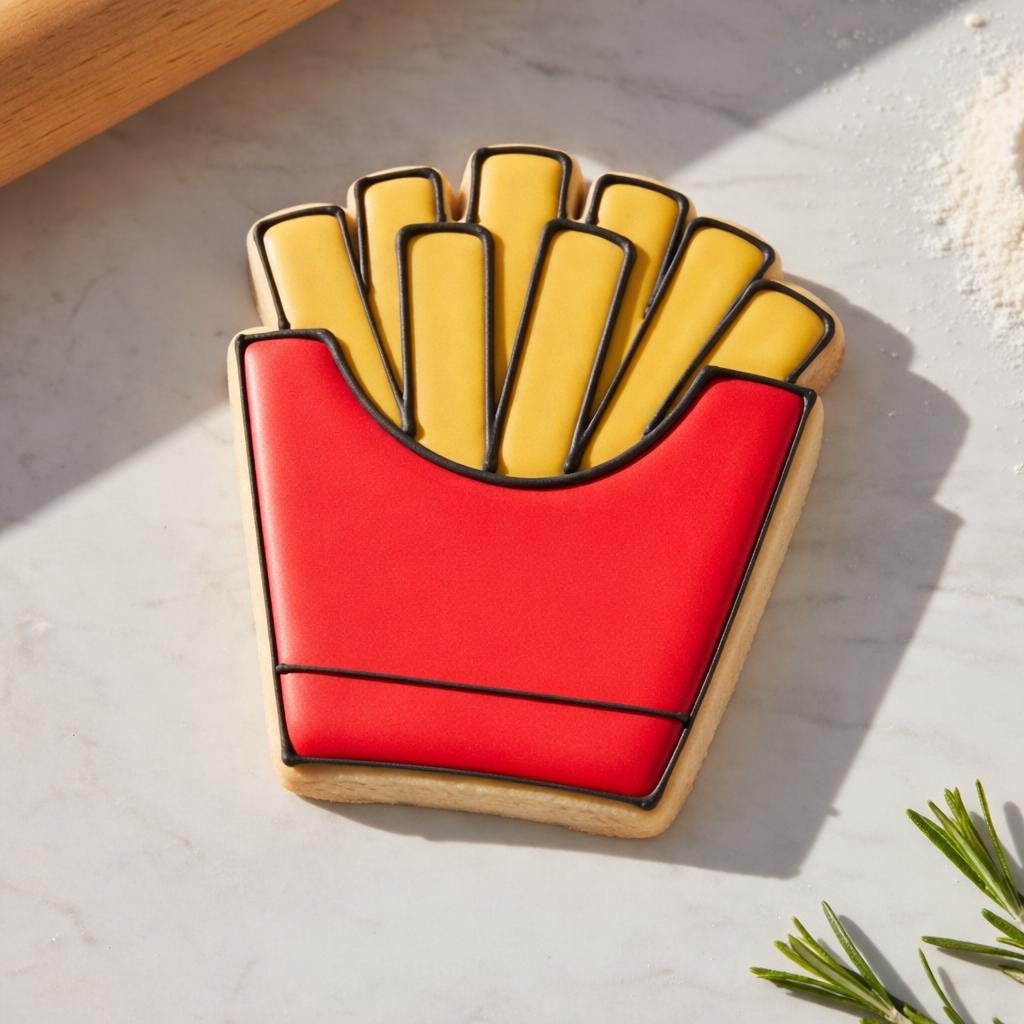French Fries Cookie Cutter, Fast Food Fondant Cutter