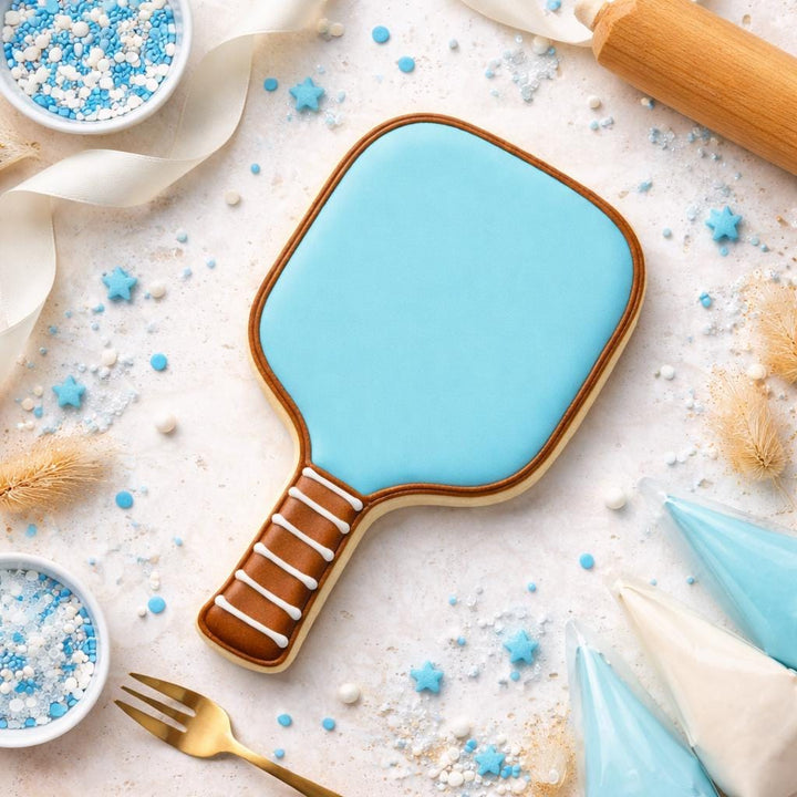 Pickleball Paddle Cookie Cutter, 3D Printed Sports Party Fondant Tool