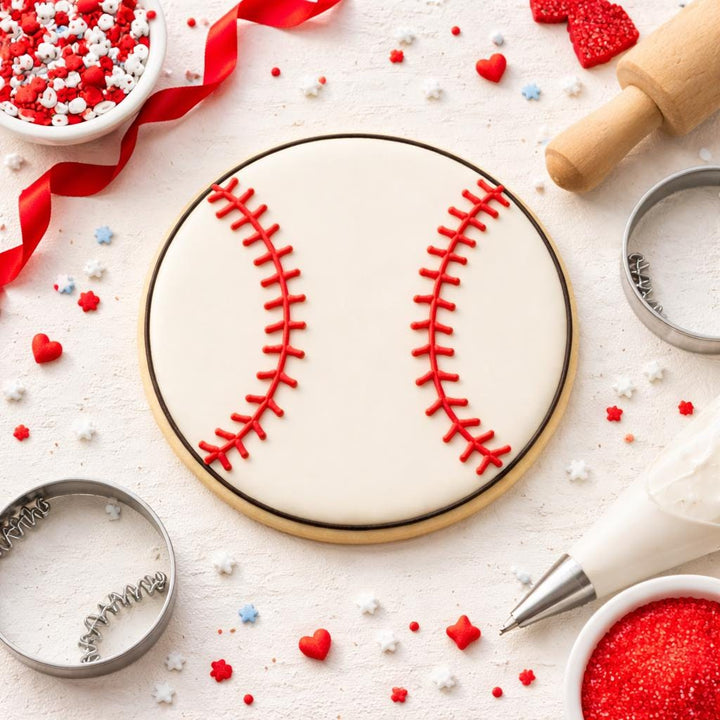 Baseball Cookie Cutter, 3D Printed for Cookie Dough &amp; Fondant