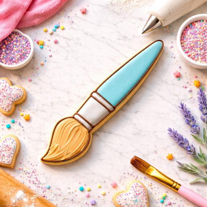 Paint Brush Cookie Cutter for Fondant &amp; Cookie Dough, 3D Printed