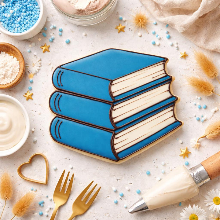 Book Stack Cookie Cutter, 3D Printed for Fondant and Cookie Dough