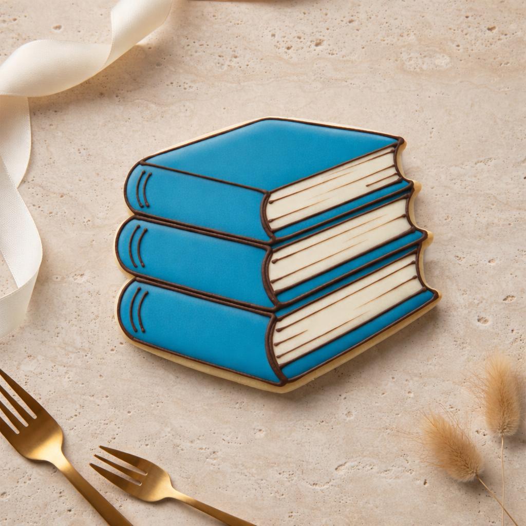 Book Stack Cookie Cutter, 3D Printed for Fondant and Cookie Dough