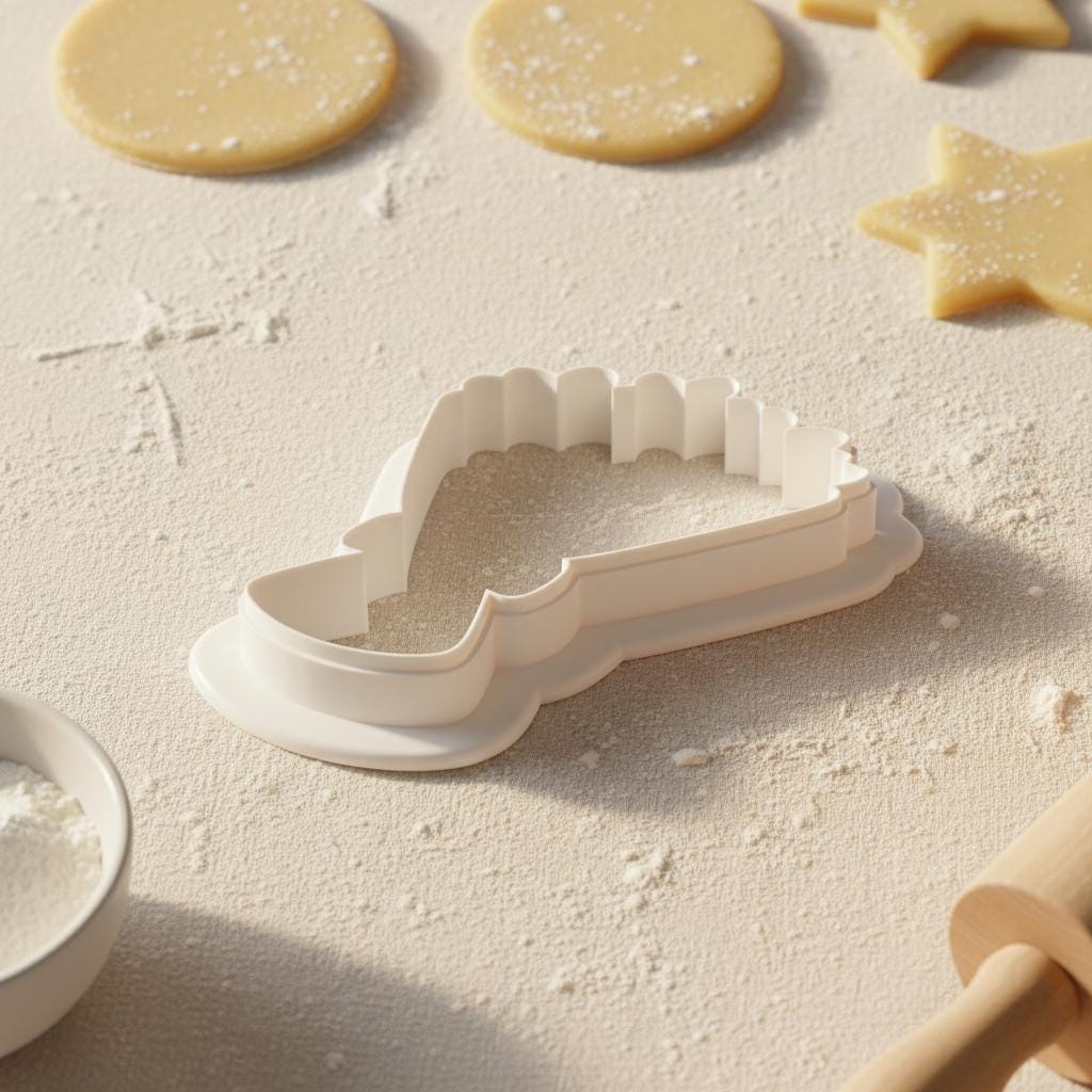 3D Printed Flower Bouquet Cookie Cutter, Wrapped Floral Fondant Cutter