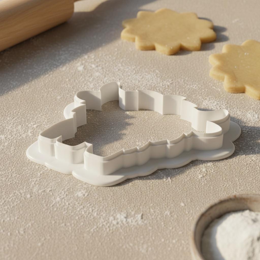 Highland Cow Cookie Cutter, 3D Printed, for Sugar Cookies &amp; Fondant