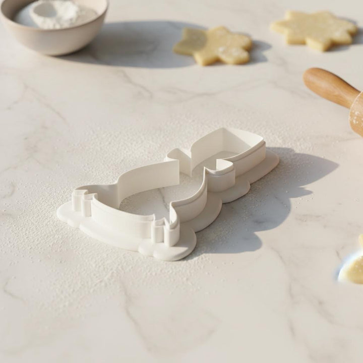 Champagne Flute with Bow Cookie Cutter, 3D Printed