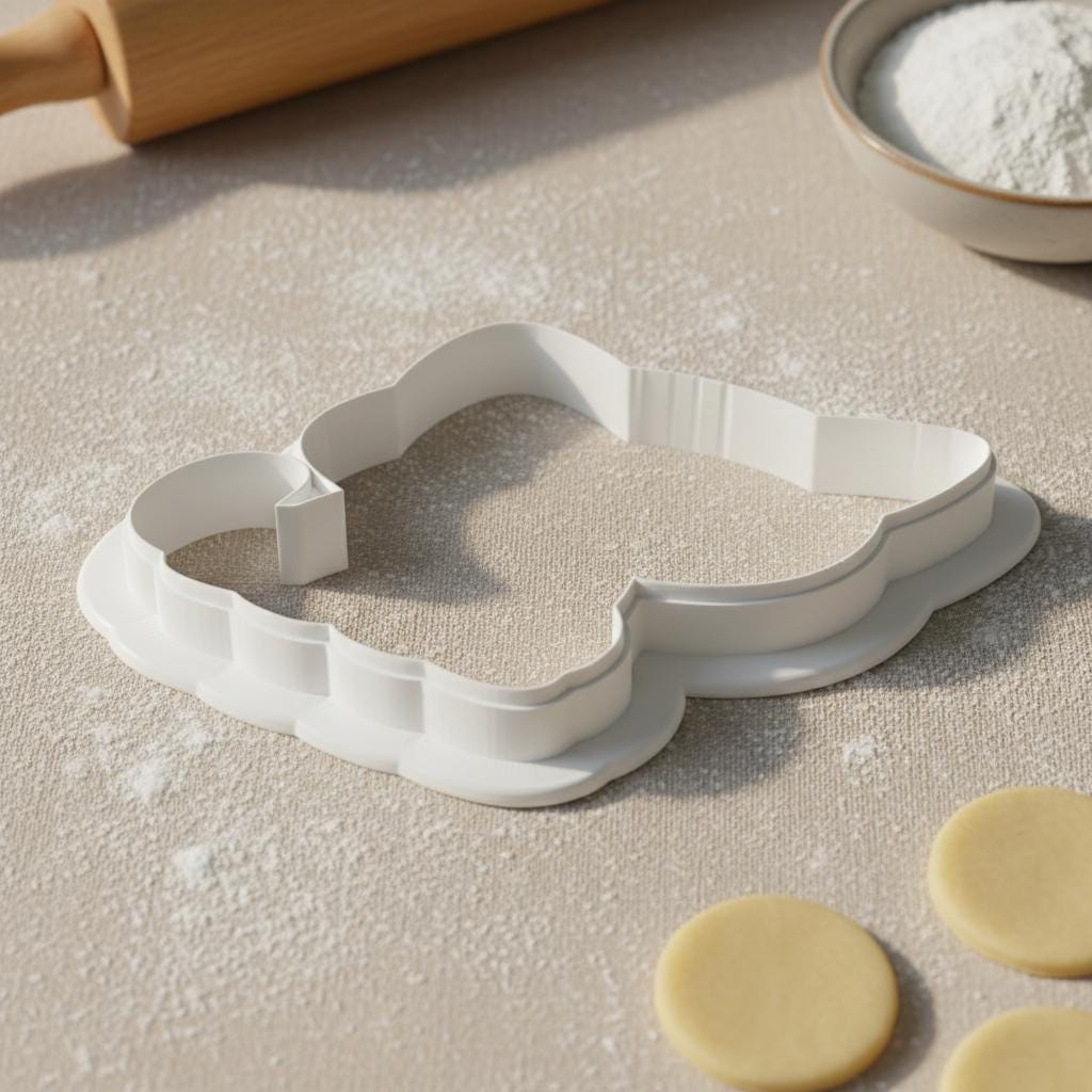 Tabby Cat Cookie Cutter, Kawaii Kitten Shape for Sugar Cookies &amp; Fondant