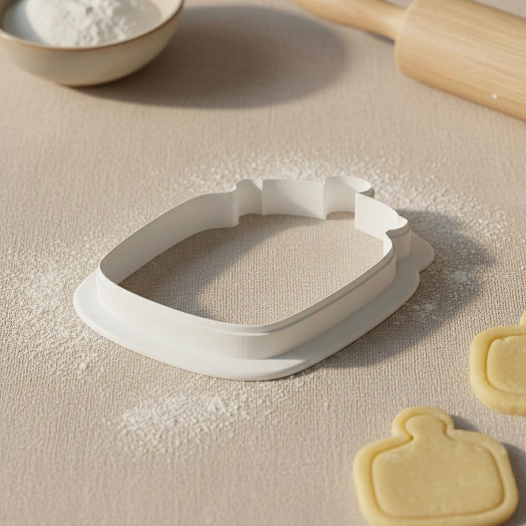 Cookie Jar Cookie Cutter | 3D Printed Fondant Dough Tool