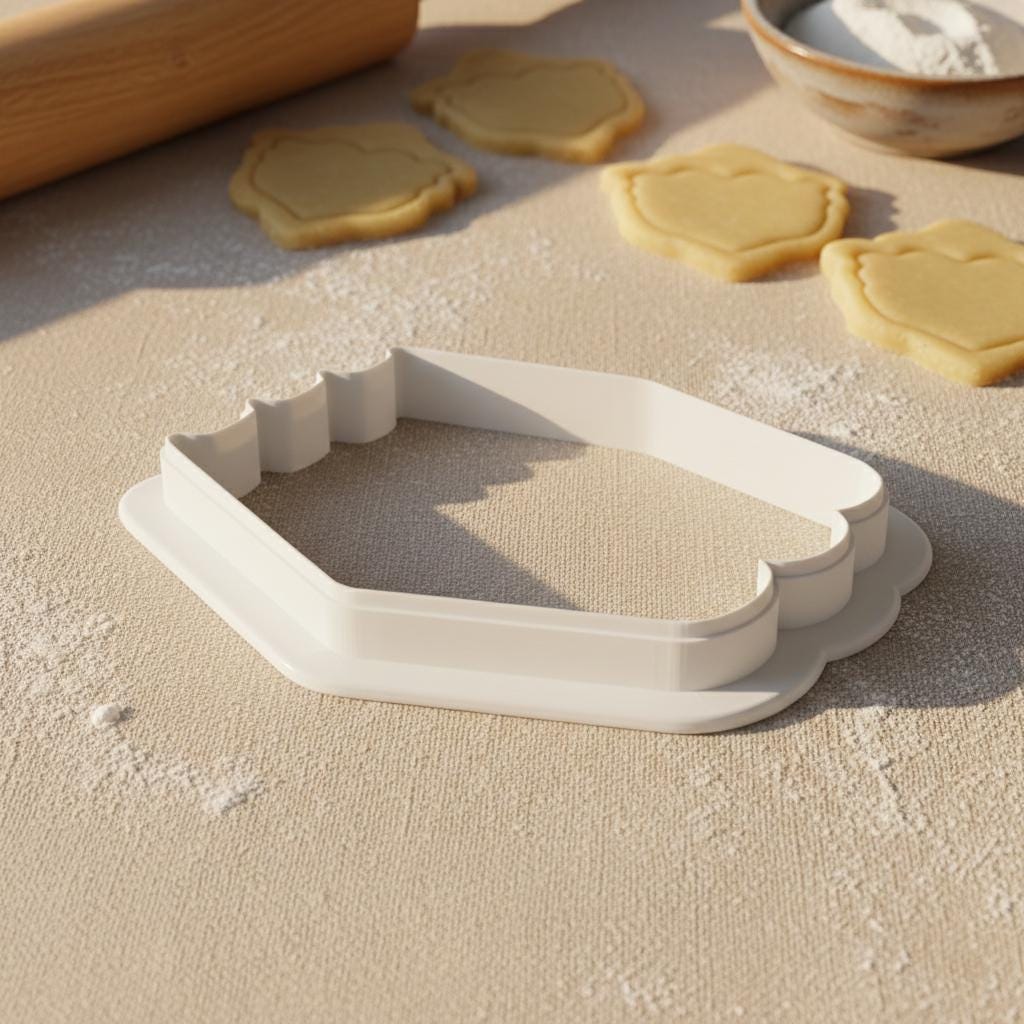 Book Stack Cookie Cutter, 3D Printed for Fondant and Cookie Dough