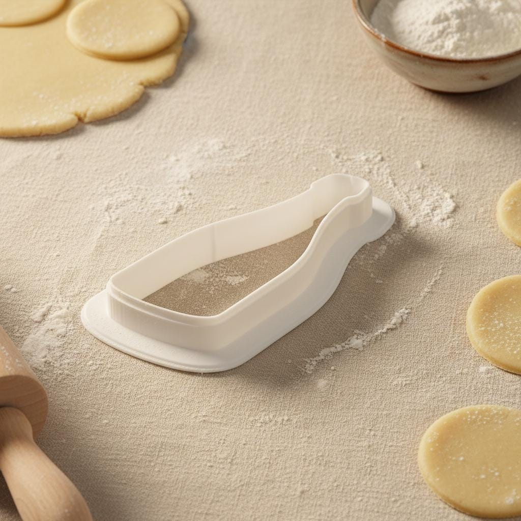 Champagne Bottle Cookie Cutter, 3D Printed for Fondant &amp; Sugar Cookies