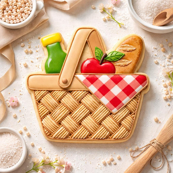 Picnic Basket Cookie Cutter, 3D Printed for Sugar Cookies &amp; Fondant