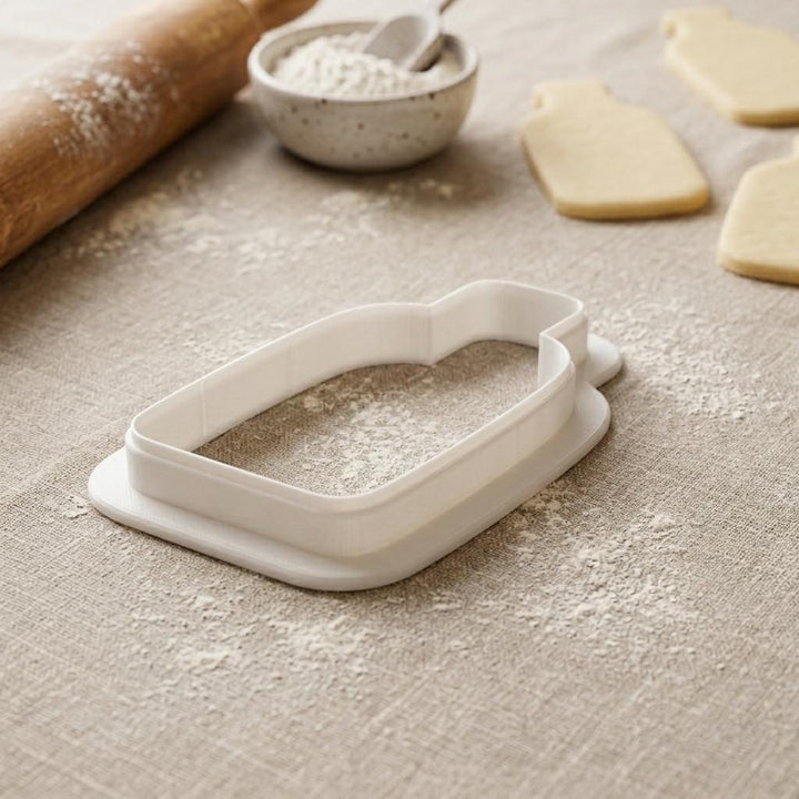 Sunscreen Bottle Cookie Cutter, 3D Printed SPF 50 Design