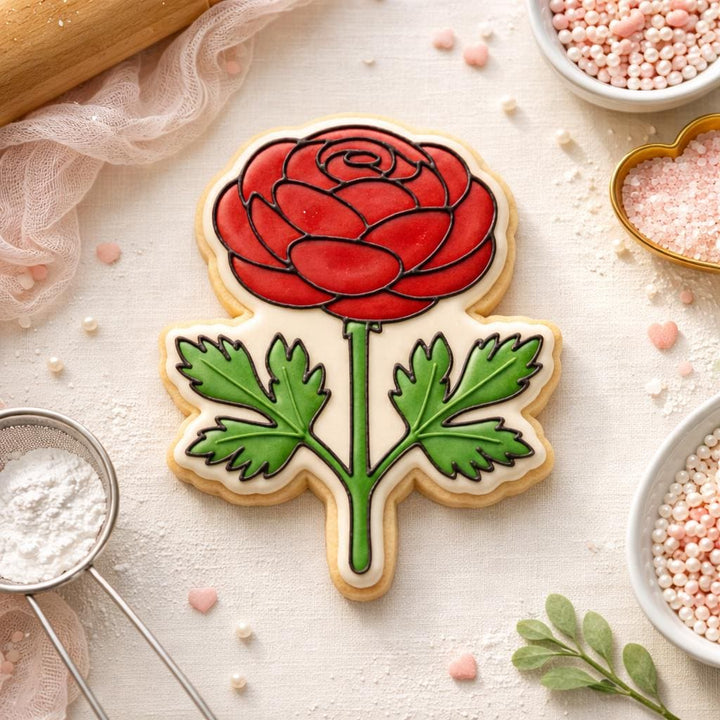 Flower Cookie Cutter, Ranunculus Design, 3D Printed