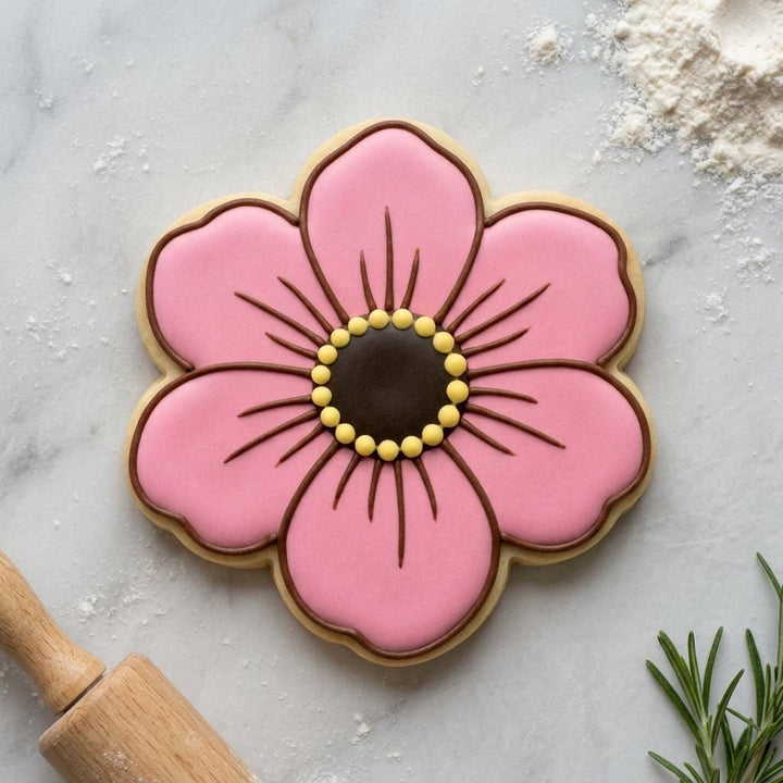 Anemone Flower Cookie Cutter, 3D Printed