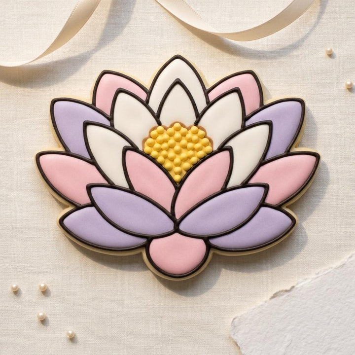 Water Lily Cookie Cutter, 3D Printed Lotus Flower Cutter for Cookies &amp; Fondant
