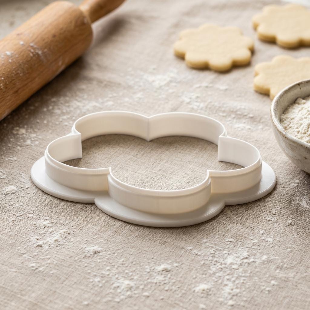 Buttercup Flower Cookie Cutter, 3D Printed Spring Floral Design
