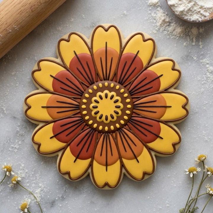 Flower Cookie Cutter, 3D Printed Gaillardia for Fondant &amp; Sugar Cookies