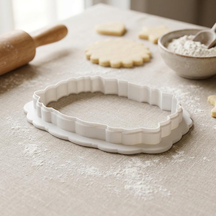 Daffodil Wreath Cookie Cutter, Spring Floral Plaque