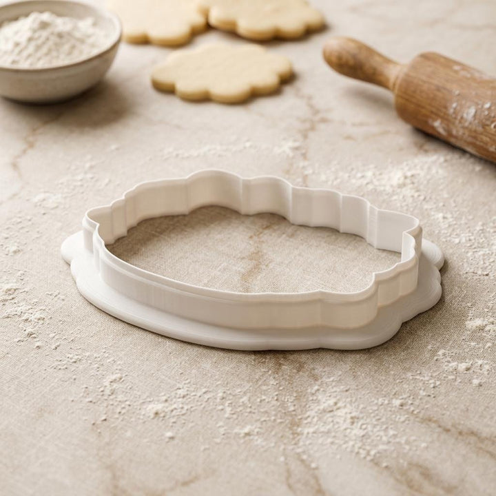 Floral Teacup Cookie Cutter for Tea Party Cookies, 3D Printed