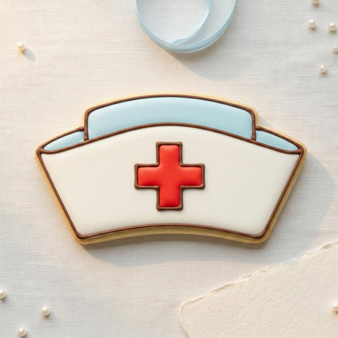 Nurse Hat Cookie Cutter, 3D Printed Fondant Cutter