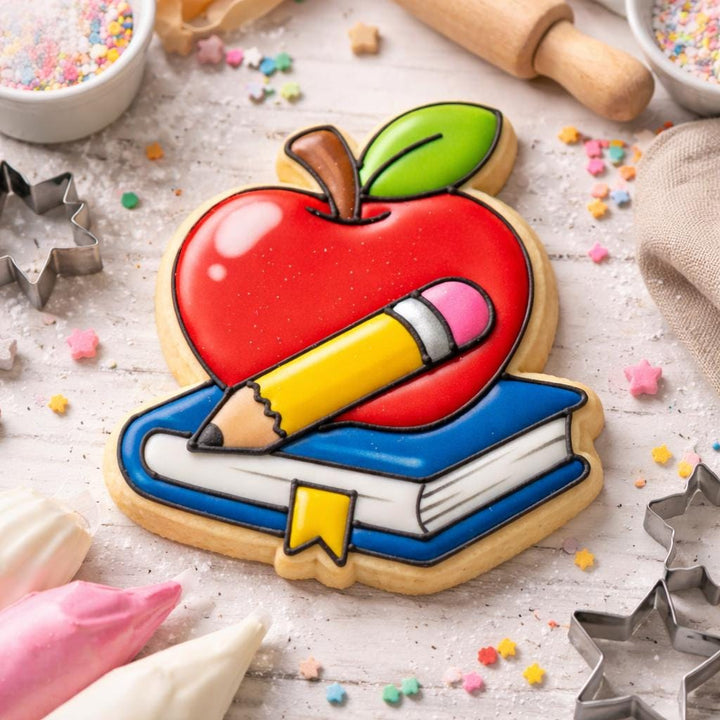 Teacher Cookie Cutter, Apple Design, 3D Printed