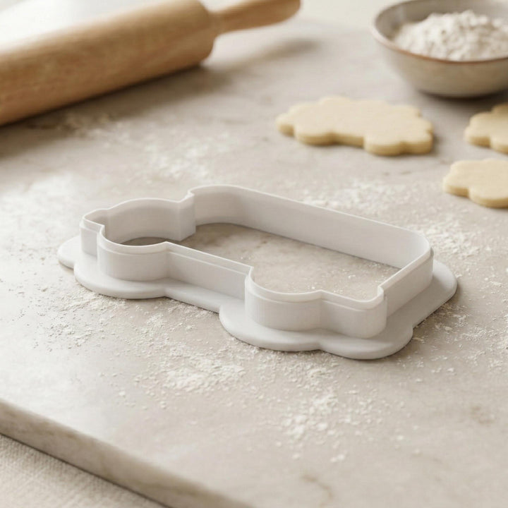 School Bus Cookie Cutter, 3D Printed for Fondant and Cookie Dough