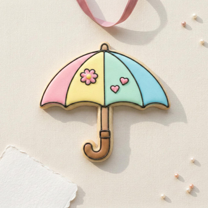 Umbrella Cookie Cutter, 3D Printed for Fondant &amp; Sugar Cookies