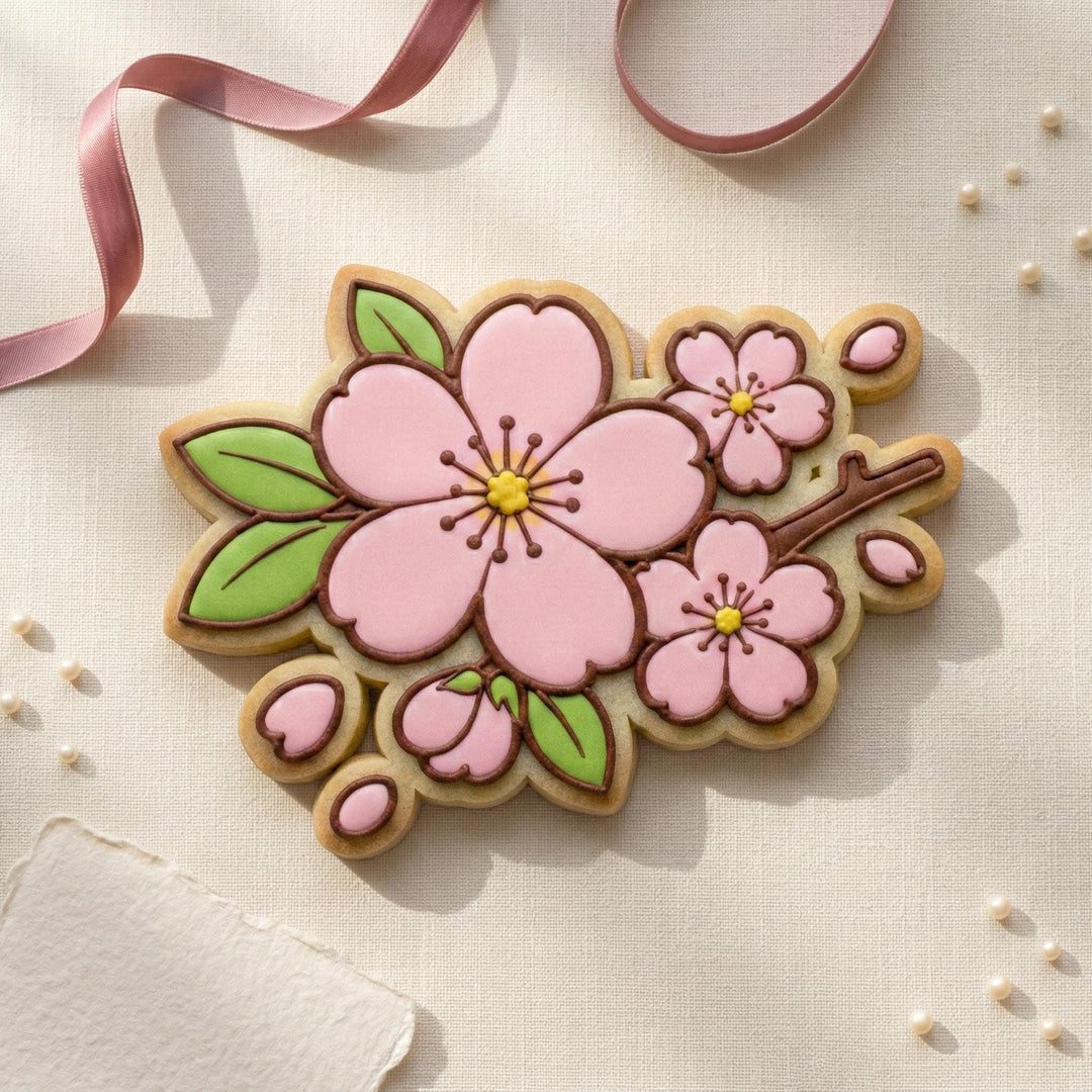 Cherry Blossom Cookie Cutter, Sakura Flower Cutter for Sugar Cookies and Fondant, 3D Printed